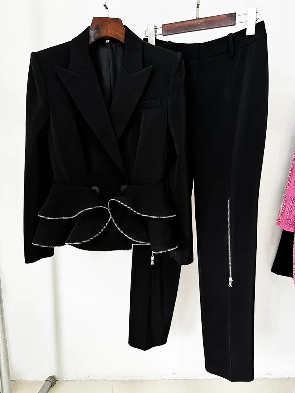 Emily Ruffle Blazer & Pant Set