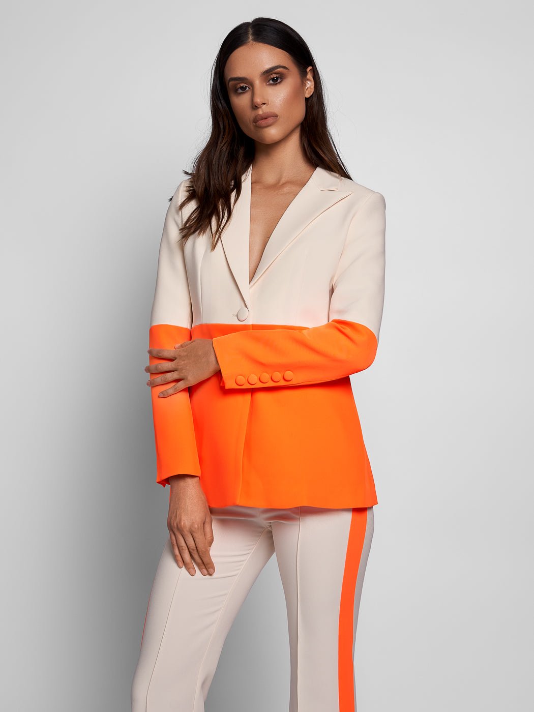 "EveryWhere" Blazer + Pants Suit In Orange