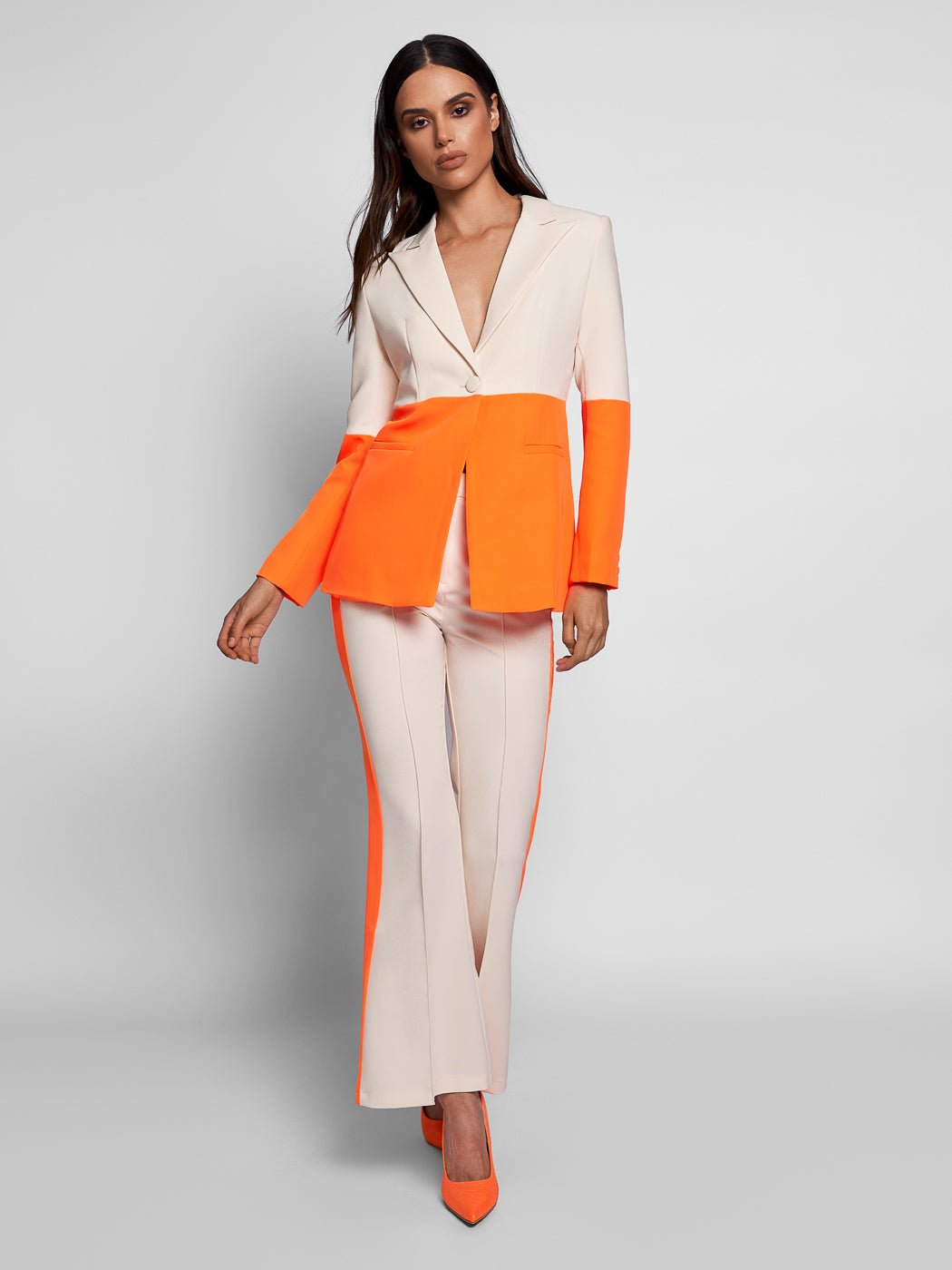 "EveryWhere" Blazer + Pants Suit In Orange