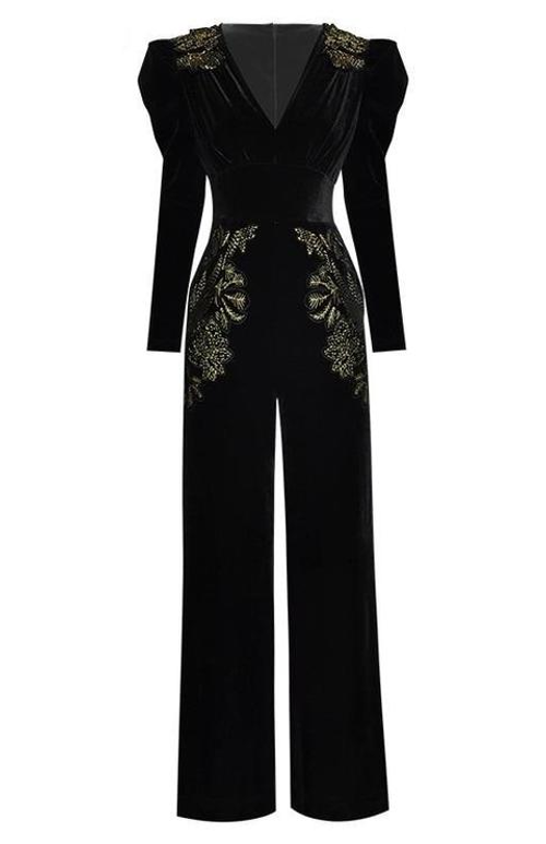 Designer Gold Line Jumpsuit Threads & Bond