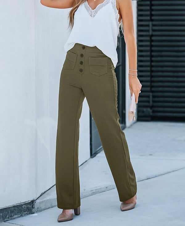 MIA - Women's High Waisted Elastic Trousers