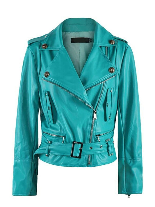 June Faux Leather Moto Jacket Threads & Bond