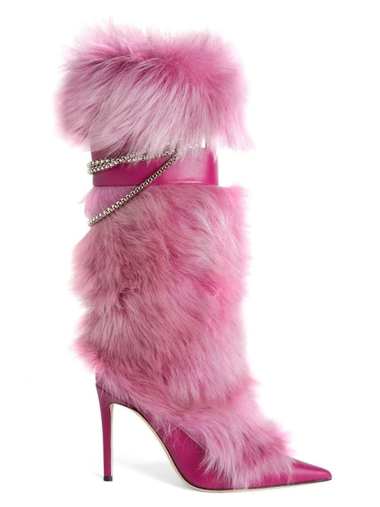 Karissa Heel Buckle Bootie In Pink