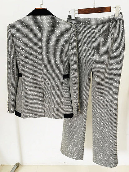 Maya Sequined Blazer & Pant Suit Set Threads & Bond