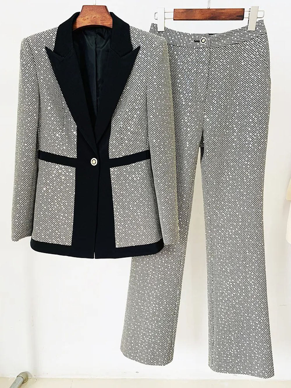 Maya Sequined Blazer & Pant Suit Set Threads & Bond