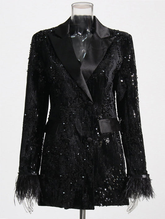 Moore Sequins Black Blazer