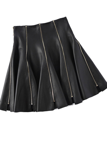 Omari Leather Mini Skirt