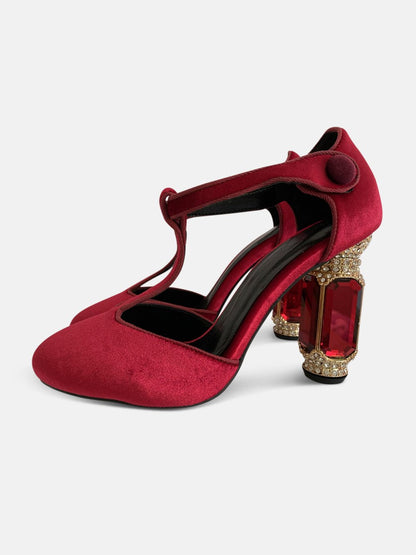 Paola Agate Chunky Heel Shoe