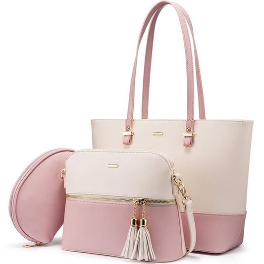 3-Piece Elegant Leather Bag Set - Grace’s Versatile Trio