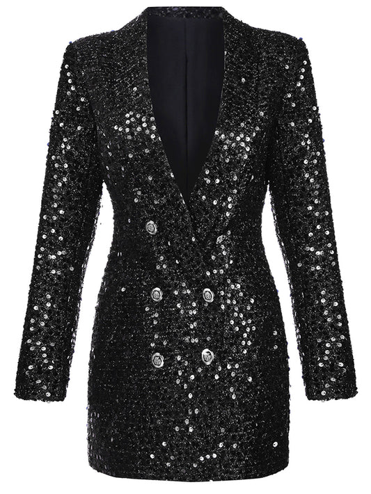 Reagan Black Sequin Blazer