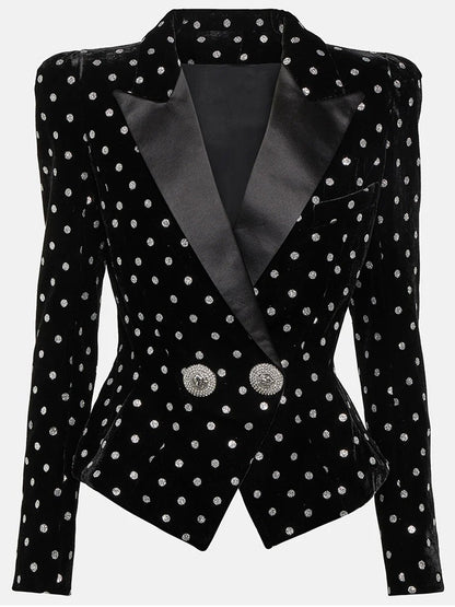 Rema Polka Dot Diamond Blazer Threads & Bond