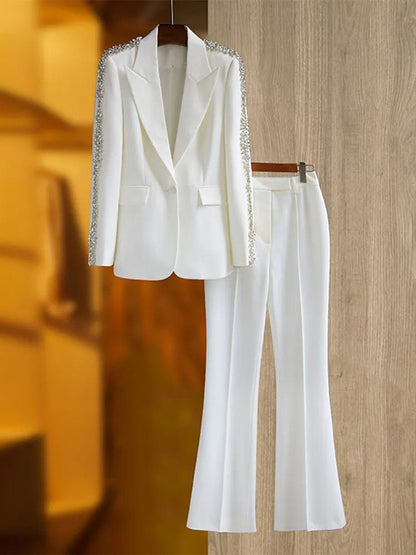 Salem Diamond Beaded Blazer & Pant Set Threads & Bond