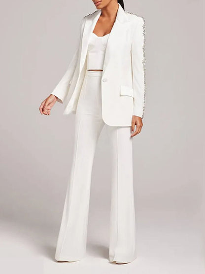 Salem Diamond Beaded Blazer & Pant Set Threads & Bond