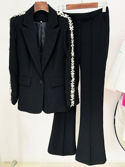 Salem Diamond Beaded Blazer & Pant Set Threads & Bond