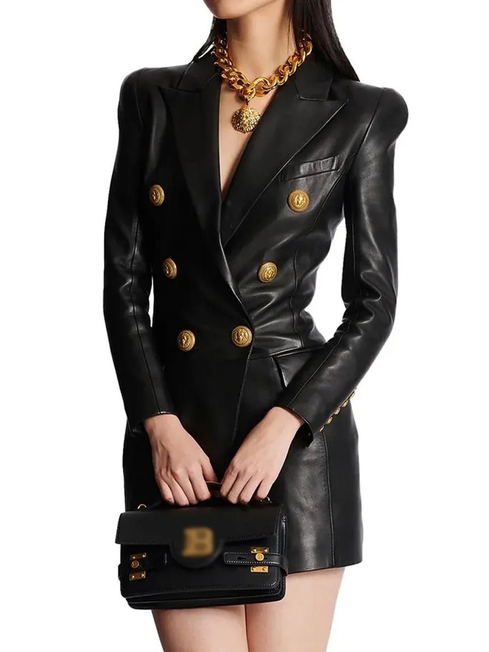 Sarah Metal Button Blazer