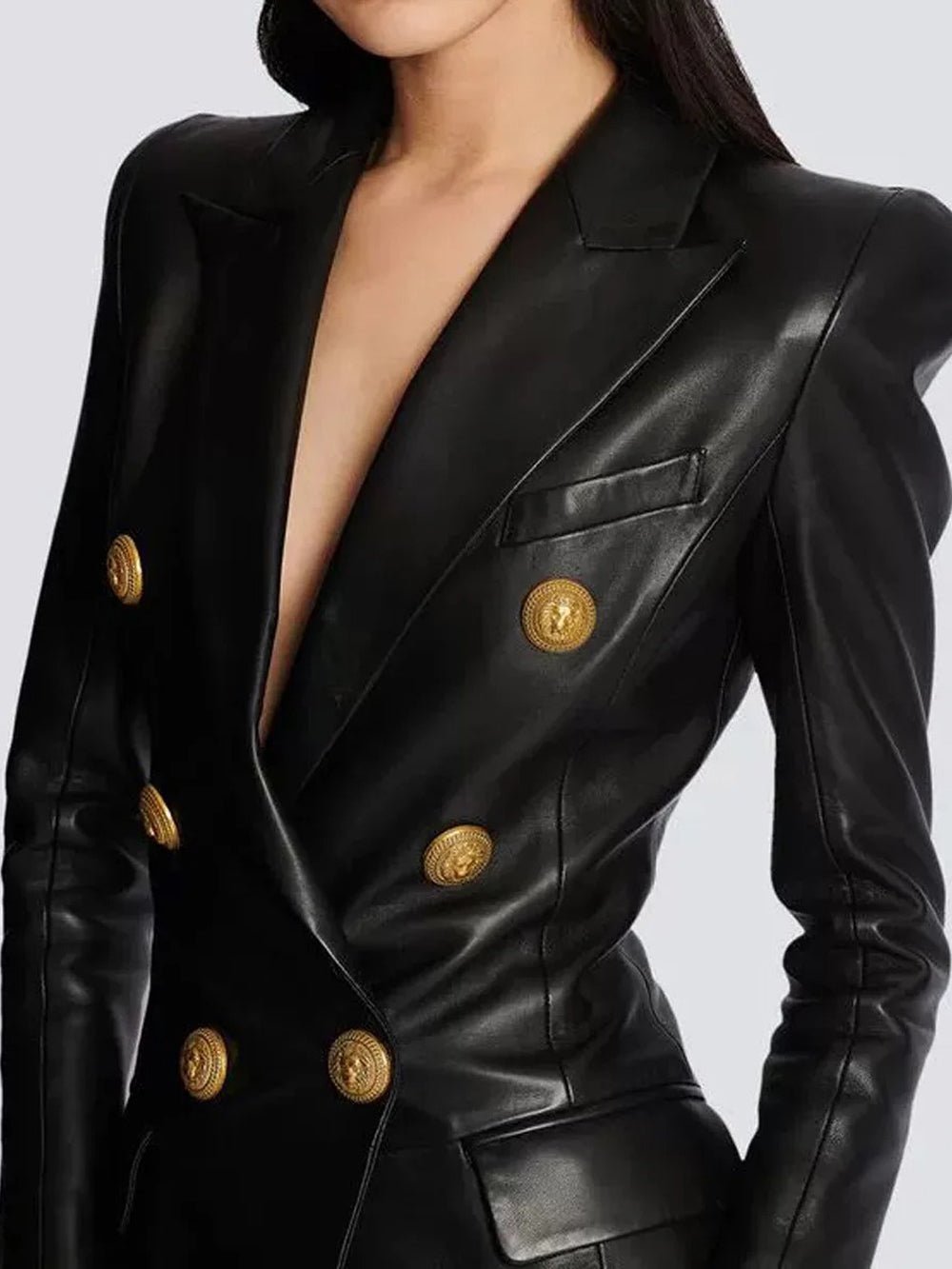 Sarah Metal Button Blazer