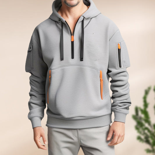 Ethan | Men's half zip hoodies with pockets