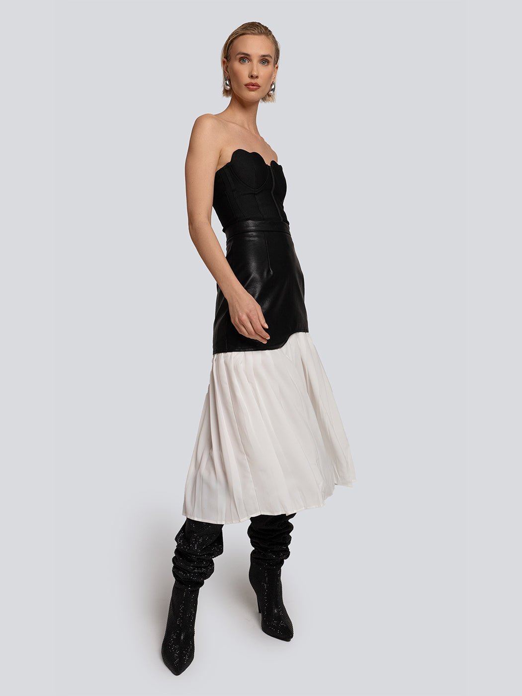 Tory Pleated Midi Skirt Threads & Bond