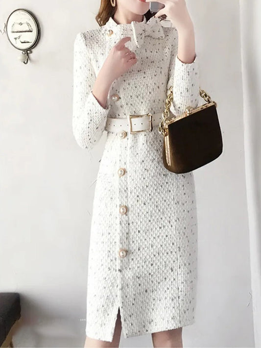 Xanna Tweed Midi Dress Threads & Bond